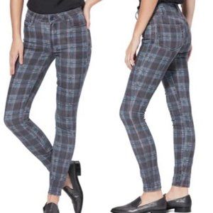 NWOT Paige Hoxton Ankle Black Atlantic Tartan Plaid Jeans 25